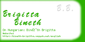 brigitta bineth business card